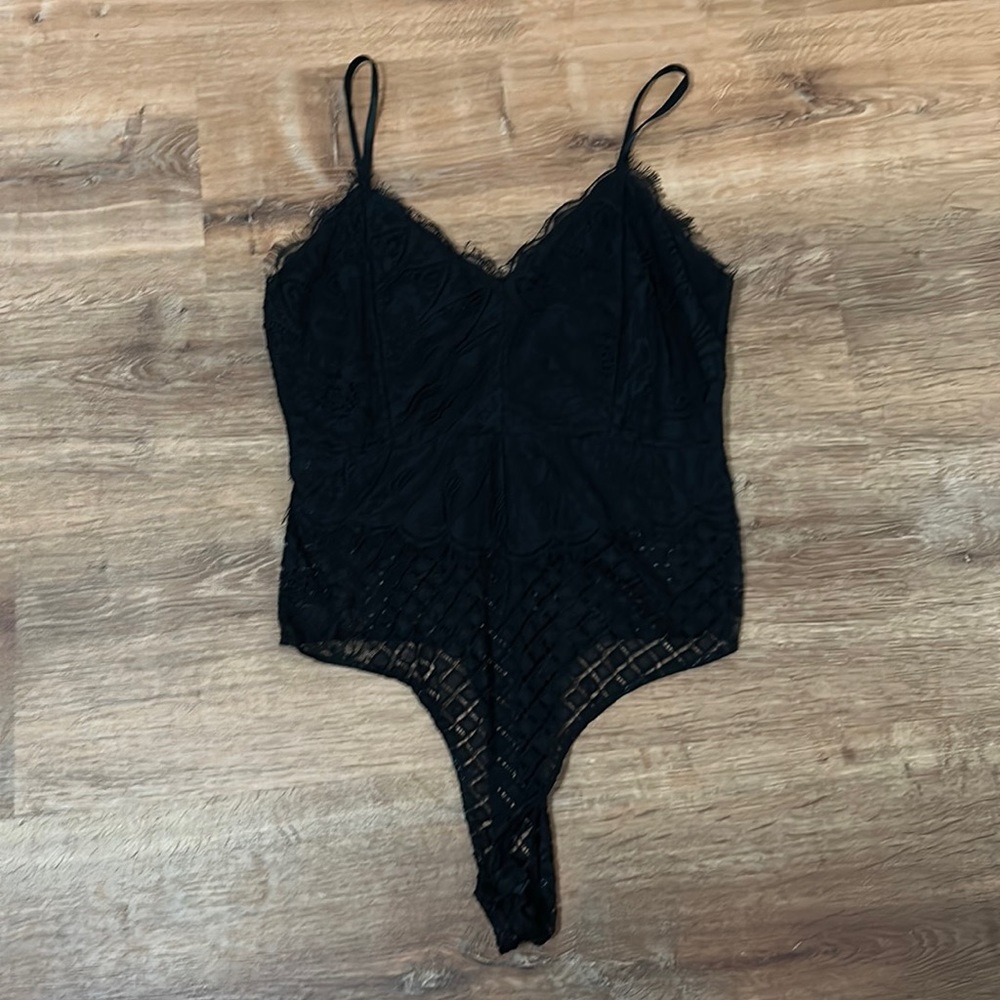 Black lace bodysuit